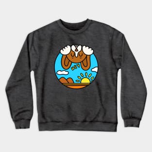 Funny playful cartoon beagle Crewneck Sweatshirt